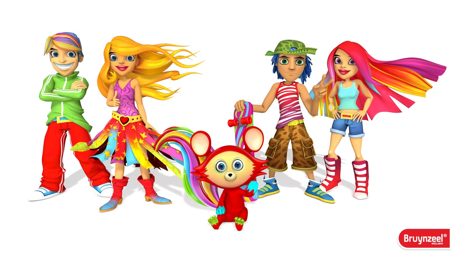 All illustrated characters of the Bruynzeel app world