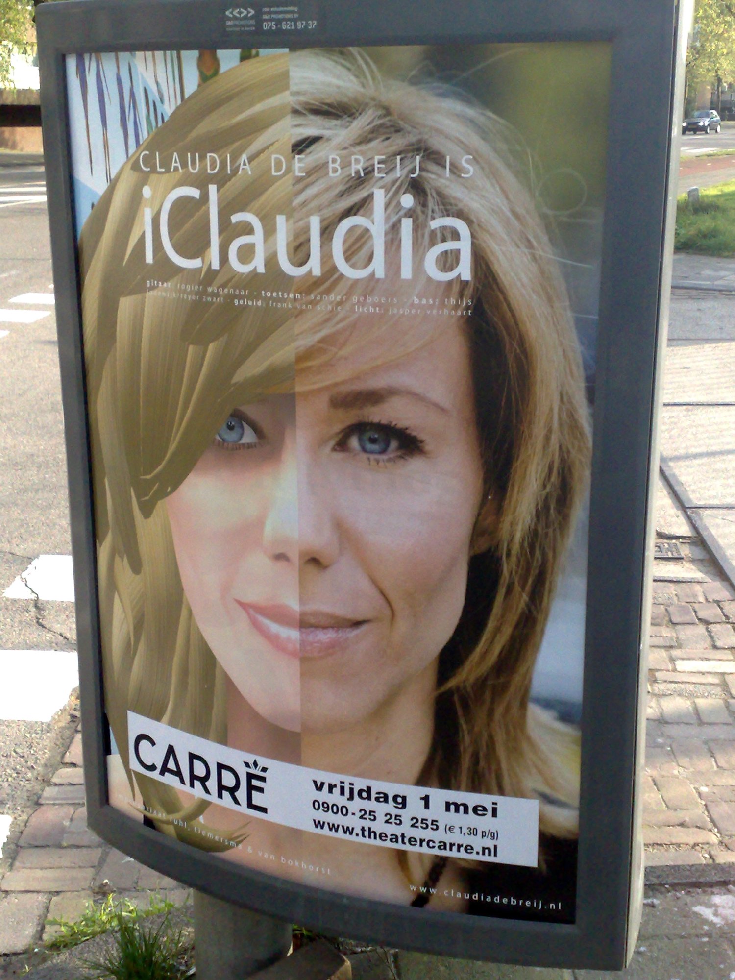 Claudia de Breij performing on stage