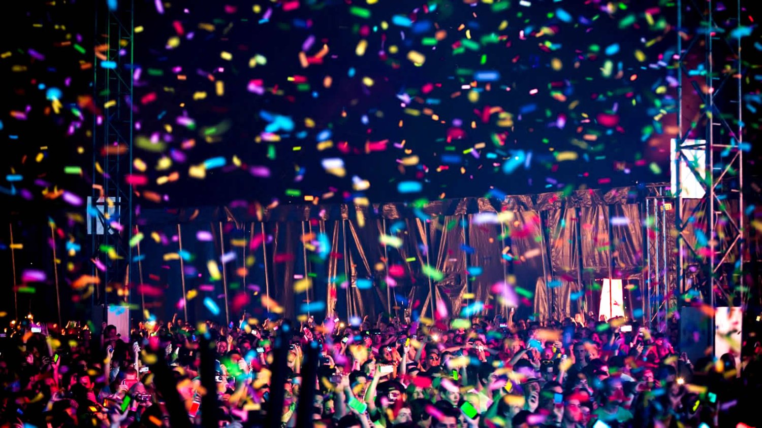 Light show over the main stage