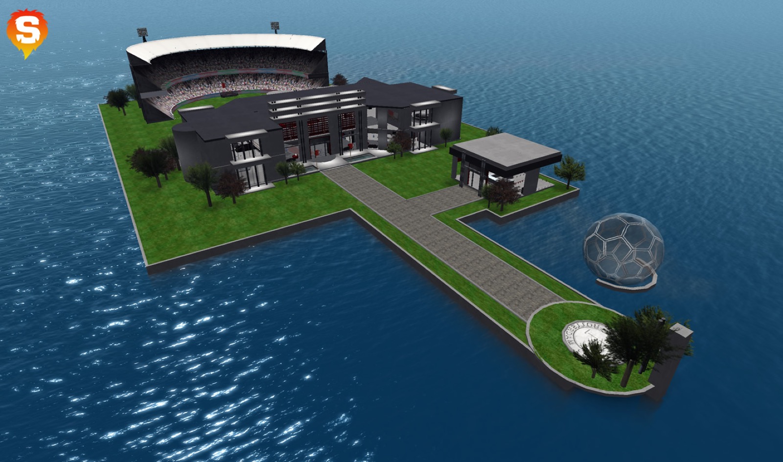 Feyenoord virtual world render, view three