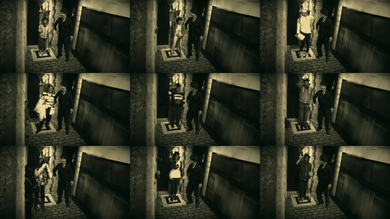 Collage of recorded visitor videos