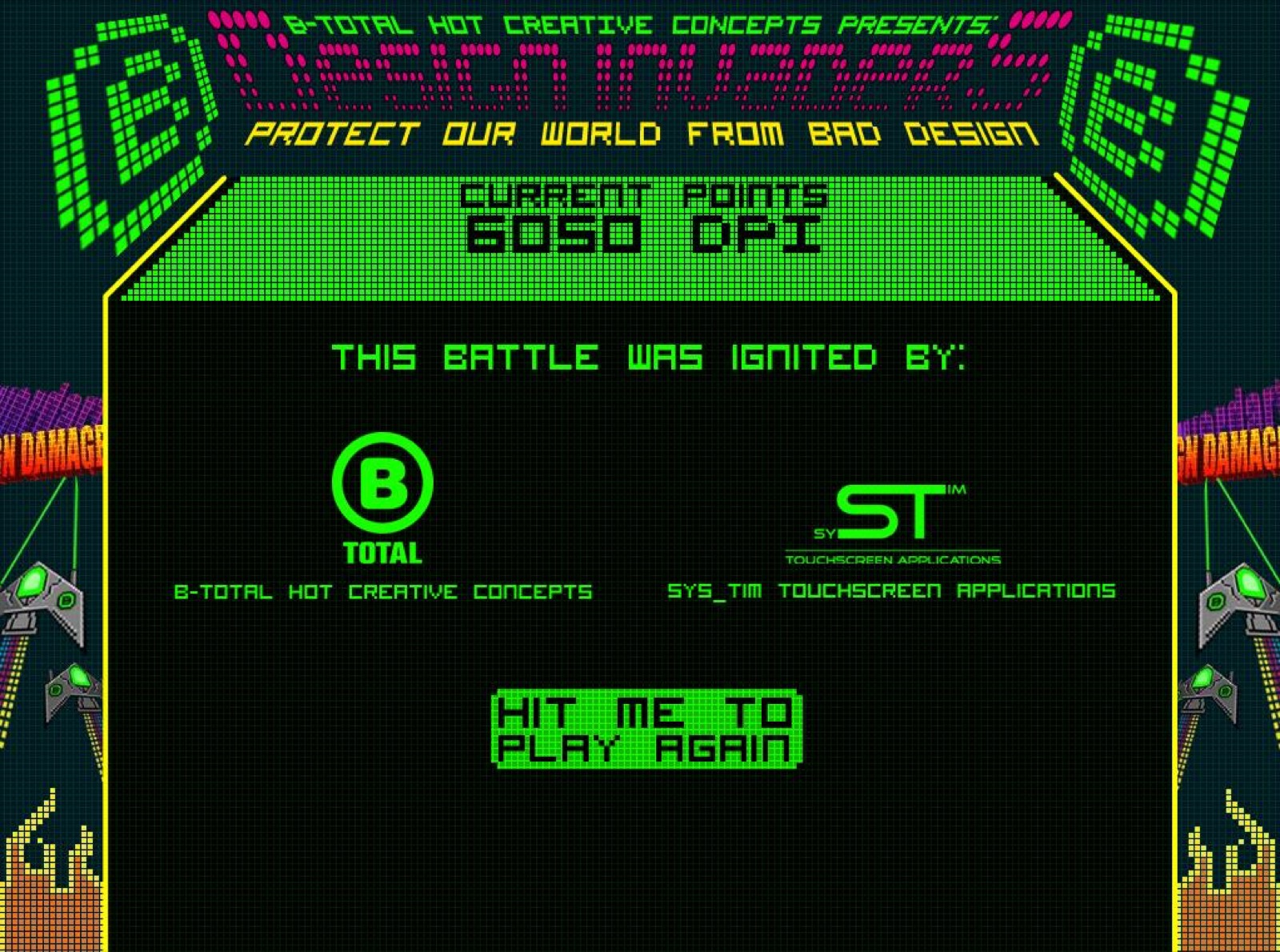 Design Invaders, additional screen