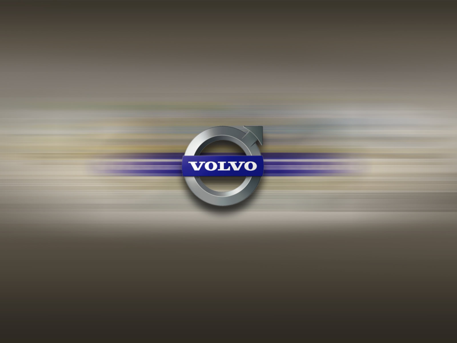 Volvo logo on a motion-blurred background